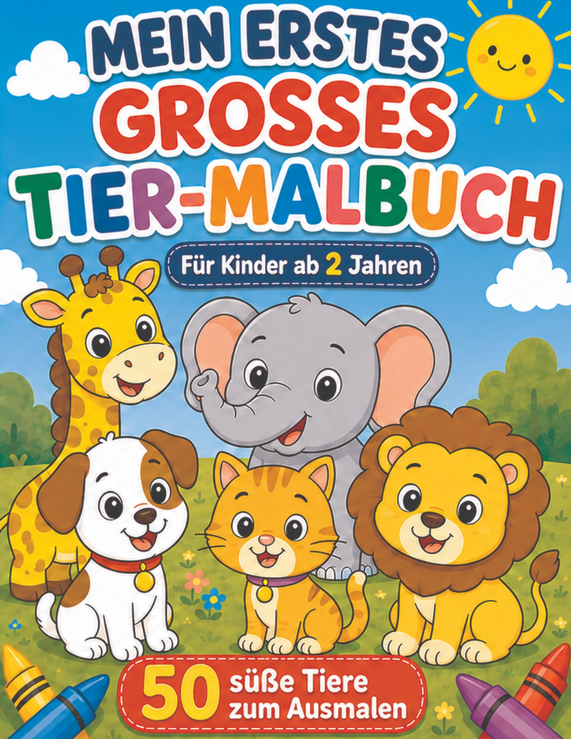 Cover von Mein erstes großes Tier-Malbuch für Kinder ab 2 Jahren
