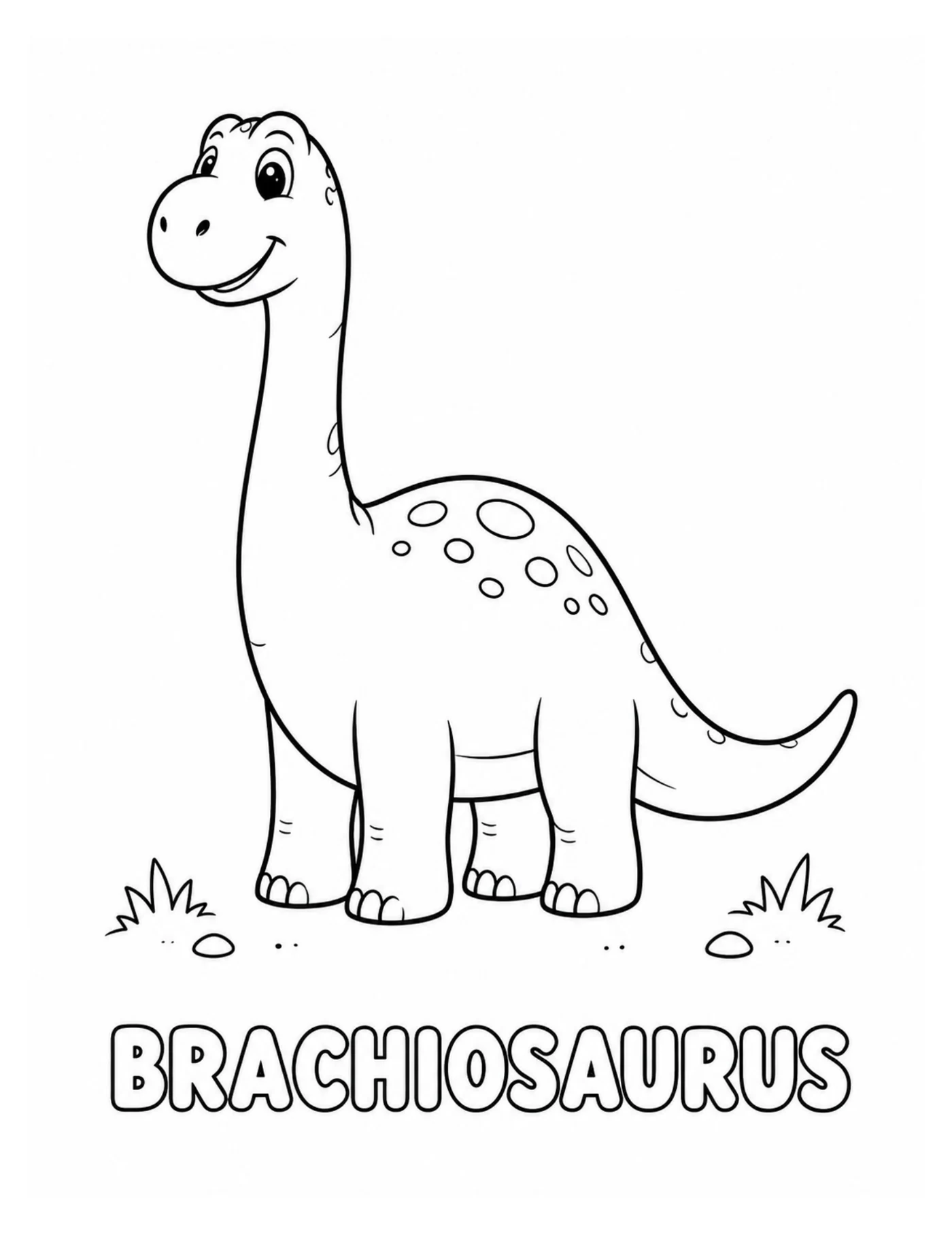 Blick ins Dinosaurier-Malbuch: Brachiosaurus zum Ausmalen