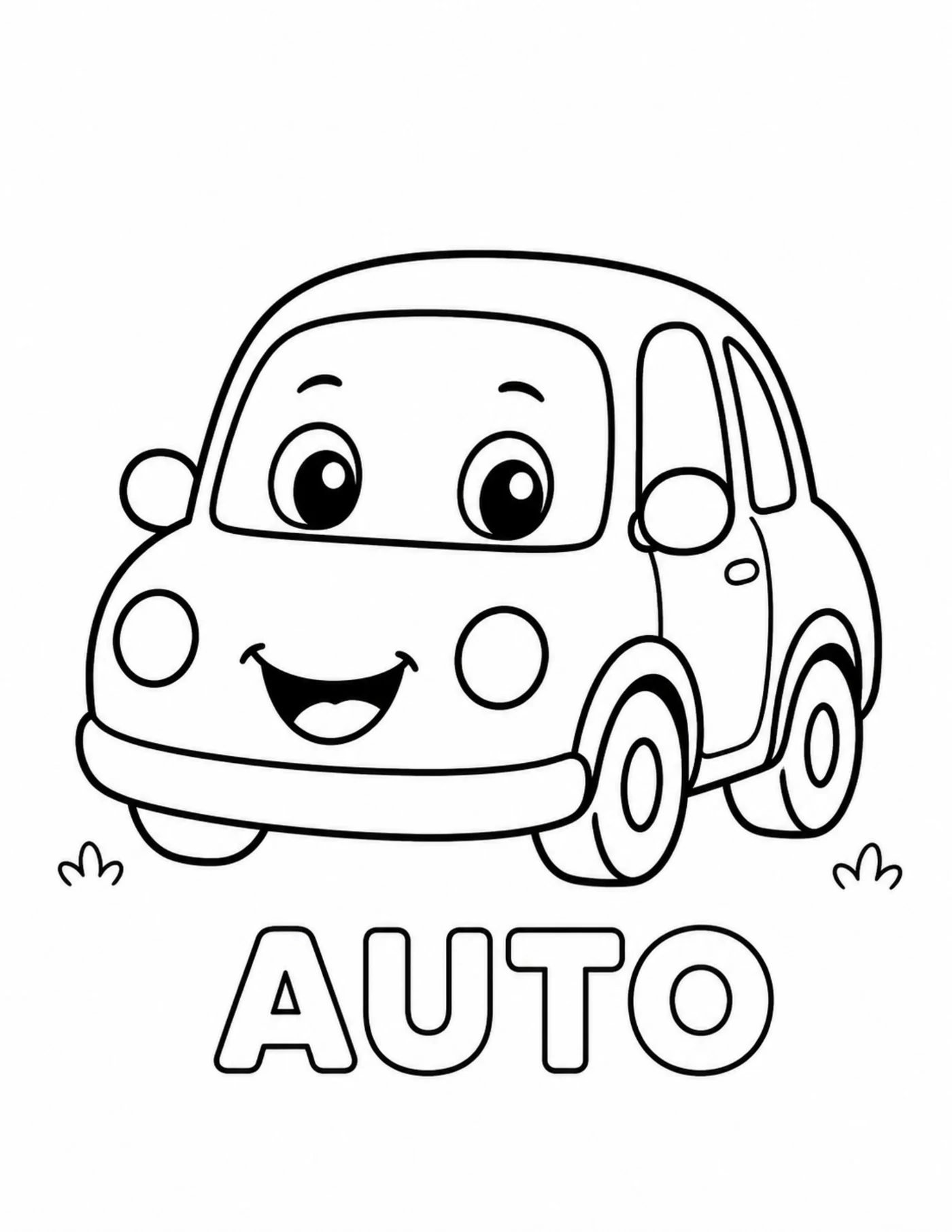 Blick ins Fahrzeug-Malbuch: Auto zum Ausmalen