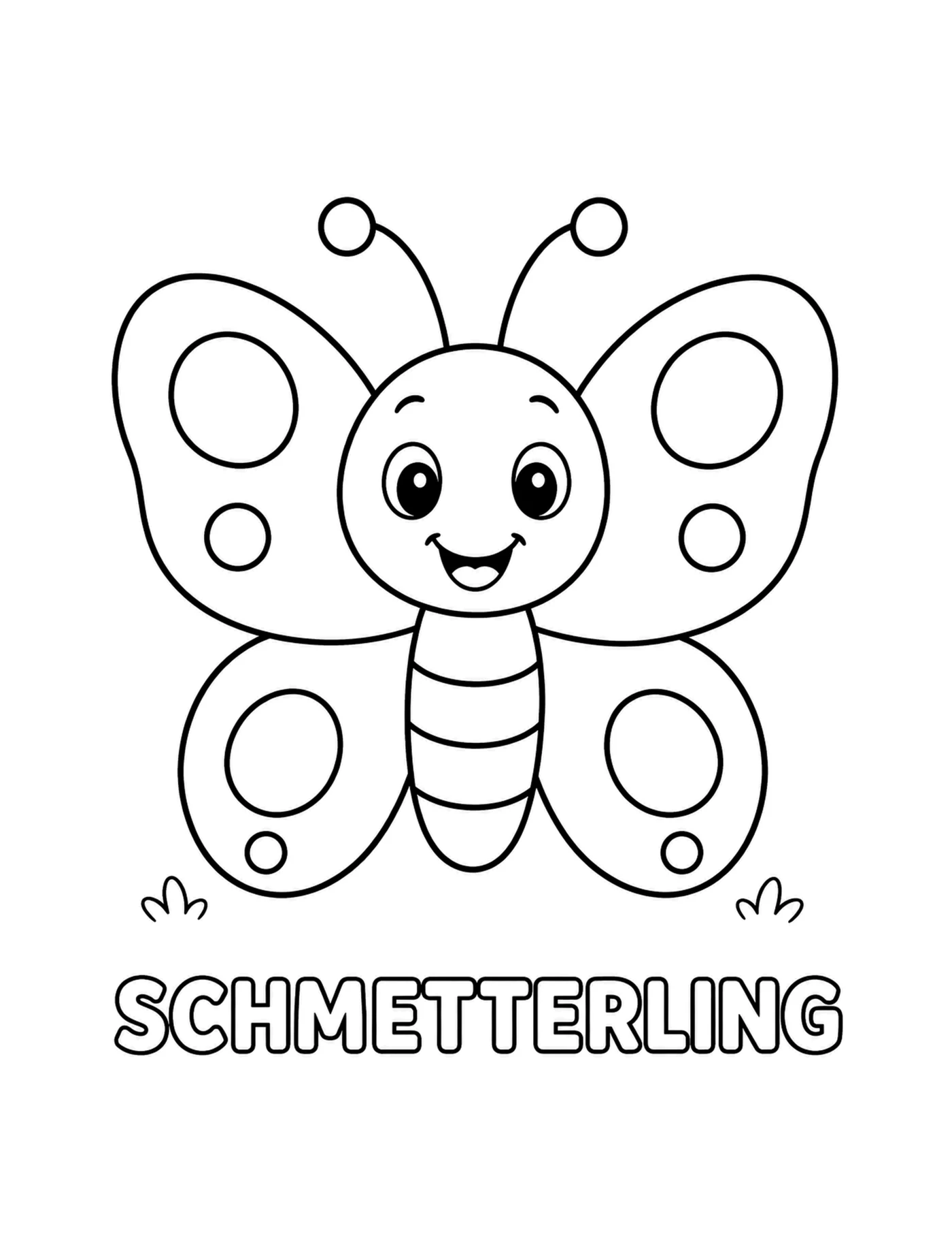 Blick ins Tier-Malbuch: Schmetterling zum Ausmalen